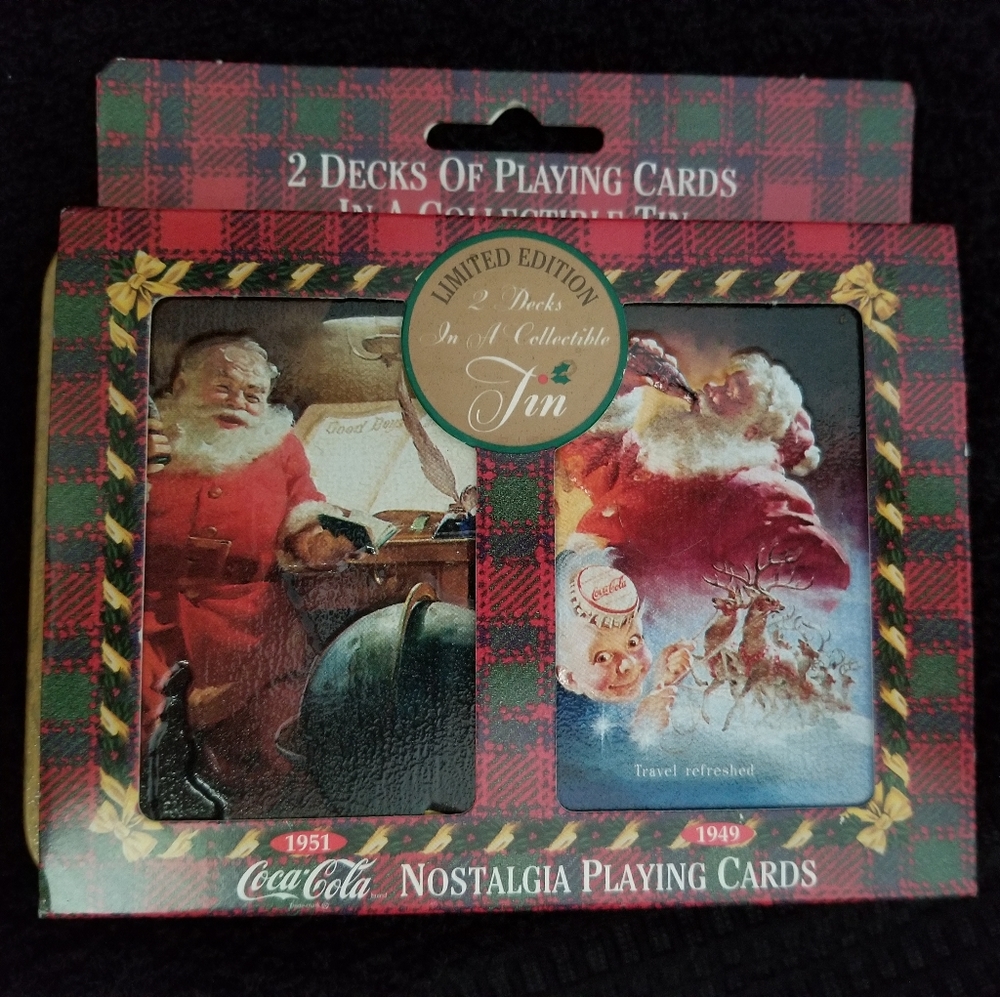 🛍 1997 LE Collectible Coca-Cola Nostalgia Playing Card Decks